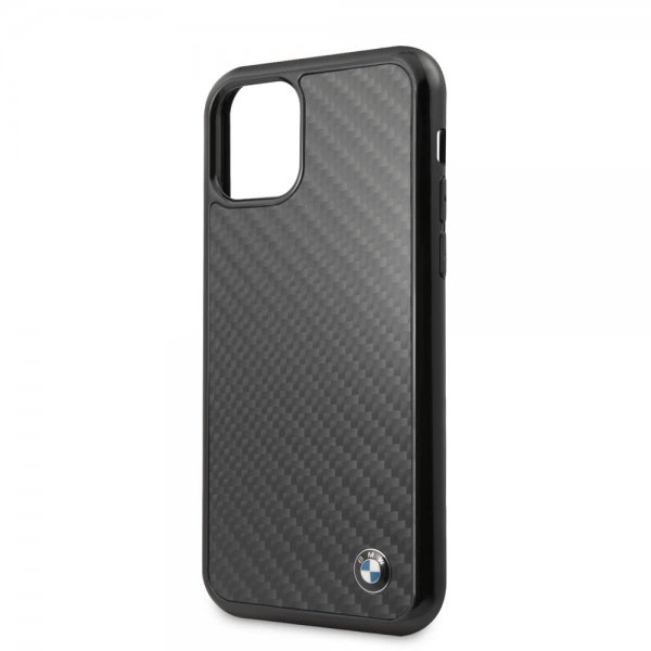 BMW iPhone 11 Pro Max Deksel Karbonfibertekstur Svart