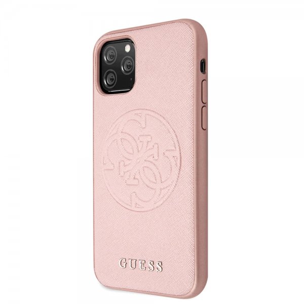 Guess iPhone 11 Pro Max Deksel Saffiano Cover Rosegull