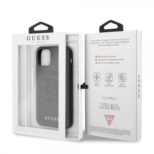 Guess iPhone 11 Pro Max Deksel Saffiano Cover Svart