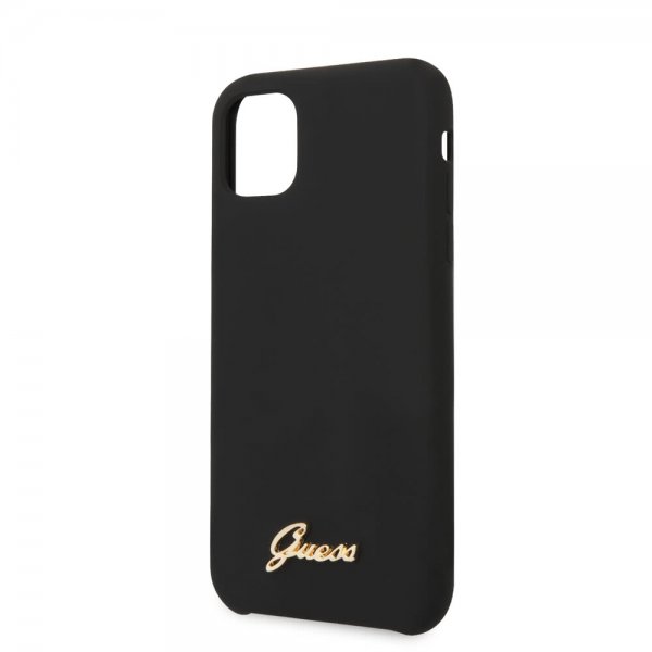 Guess iPhone 11 Pro Max Deksel Silikoni Cover Vintage Svart