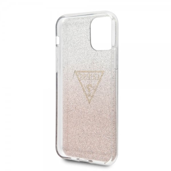 Guess iPhone 11 Pro Max Deksel Solid Glitter Cover Rosa