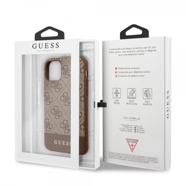 Guess iPhone 11 Pro Max Deksel Stripe Cover Brun