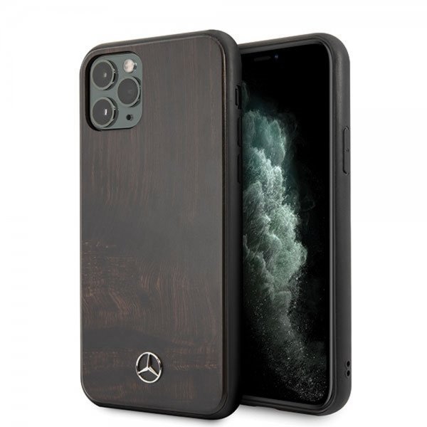 Mercedes Benz iPhone 11 Pro Max Deksel Wood Line Rosewood