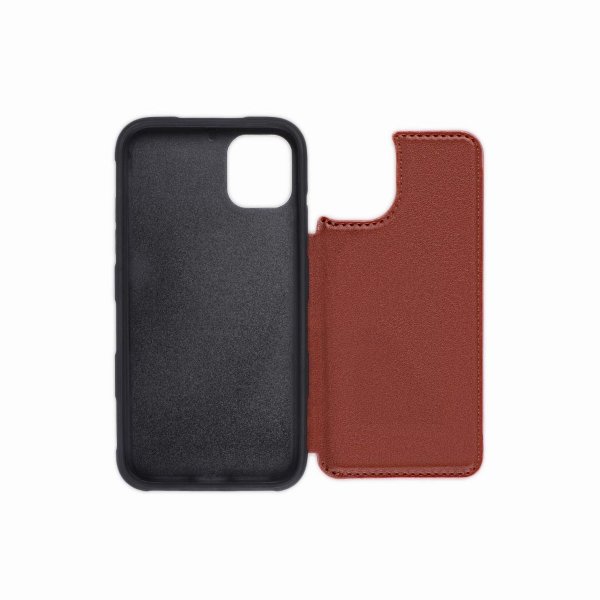 iPhone 11 Pro Max Deksel Utbrettbar Kortlomme Brun