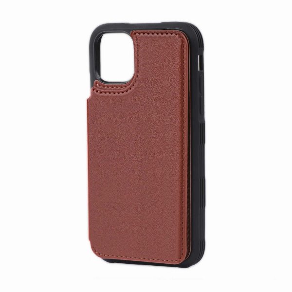 iPhone 11 Pro Max Deksel Utbrettbar Kortlomme Brun