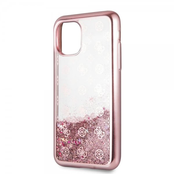 Guess iPhone 11 Pro Deksel Glitter Cover Rosegull