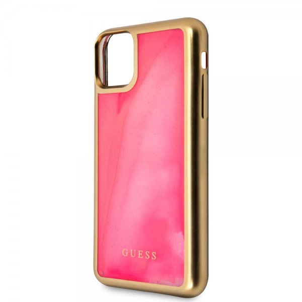 Guess iPhone 11 Pro Deksel Glow In The Dark Rosa Gull