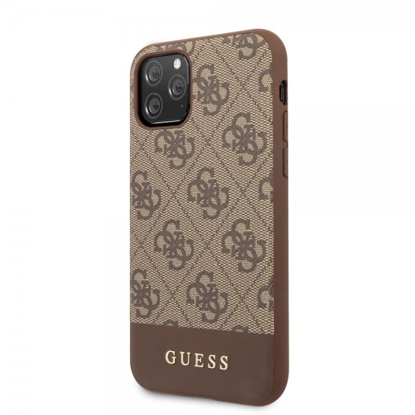 Guess iPhone 11 Pro Deksel Stripe Cover Brun
