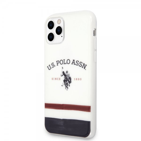 U.S. Polo iPhone 11 Pro Deksel Tricolore Hvit