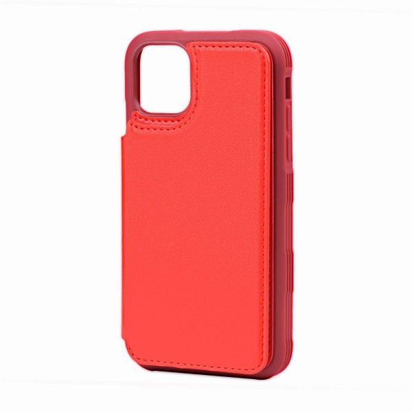 iPhone 11 Pro Deksel Utbrettbar Kortlomme Rød