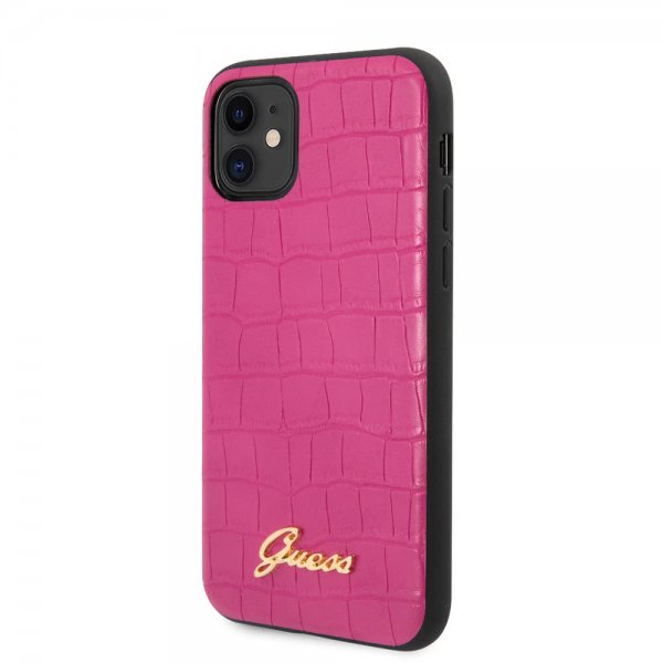 Guess iPhone 11 Deksel Croco Rosa