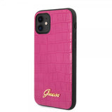 Guess iPhone 11 Deksel Croco Rosa