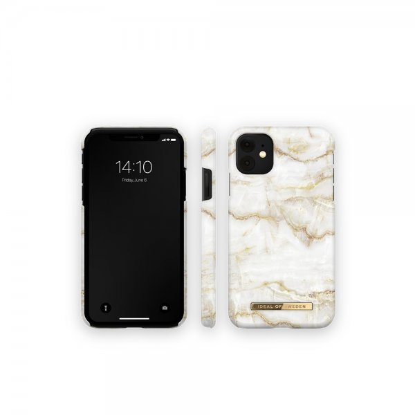 Ideal of Sweden iPhone 11 Deksel Fashion Case Golden Pearl Marble