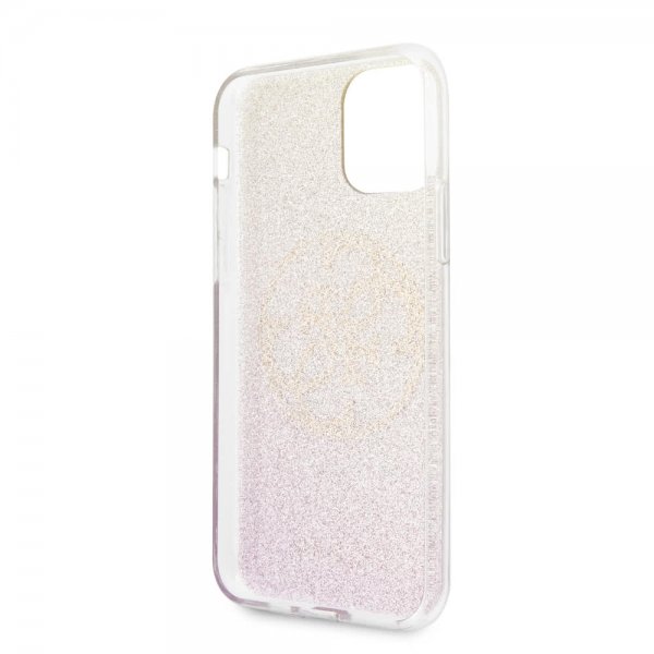 Guess iPhone 11 Deksel Glitter Circle RoseGUll