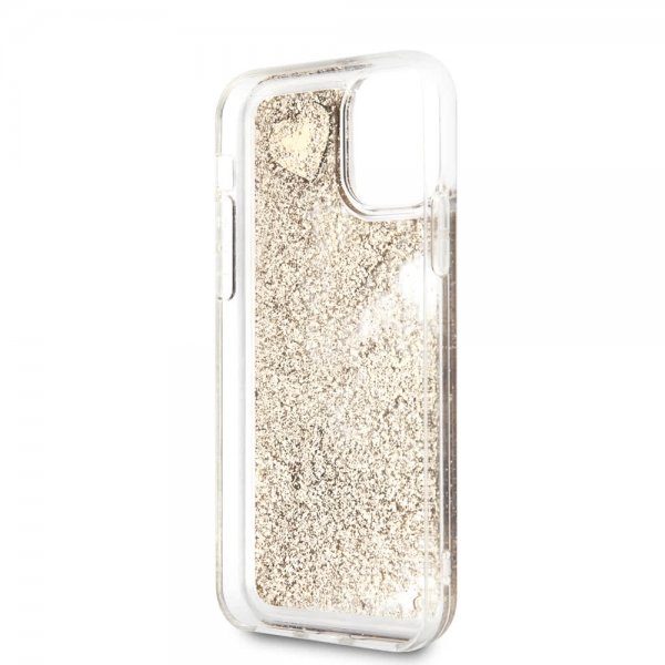 Guess iPhone 11 Deksel Glitter Hearts Gull