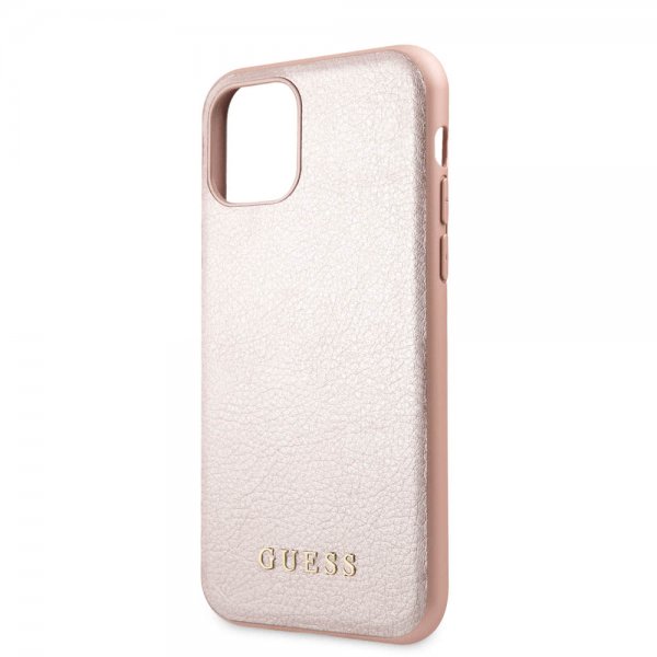 Guess iPhone 11 Deksel Skinntekstur RoseGUll