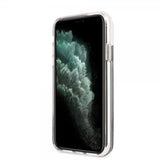 Guess iPhone 11 Deksel Liquid Glitter Flower Pattern Blå