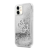 Guess iPhone 11 Deksel Liquid Glitter Sølv Klar