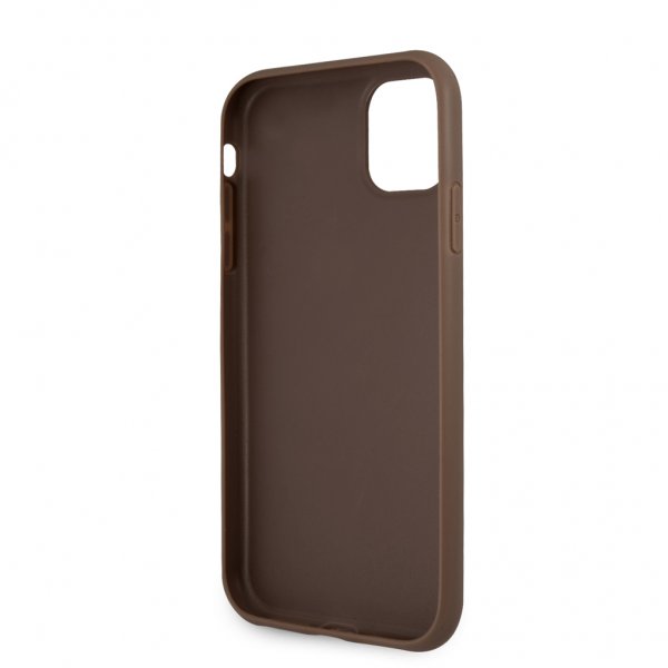 Guess iPhone 11 Deksel Metal Logo Brun