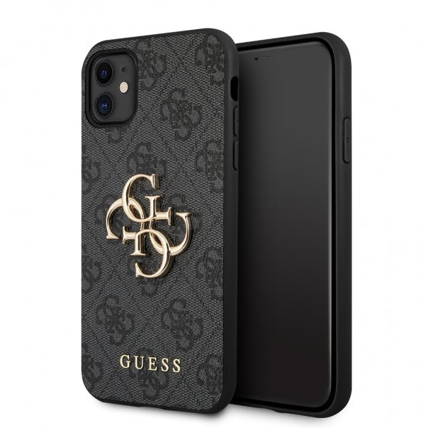Guess iPhone 11 Deksel Metal Logo Grå