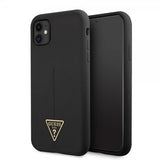 Guess iPhone 11 Deksel Metal Triangle Svart