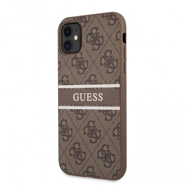 Guess iPhone 11 Deksel Printed Stripe Brun