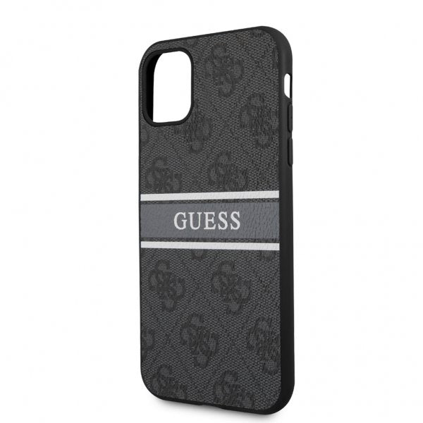 Guess iPhone 11 Deksel Printed Stripe Grå