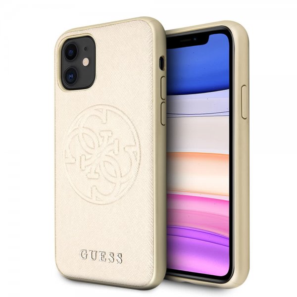 Guess iPhone 11 Deksel Saffiano Cover Gull