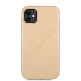 Guess iPhone 11 Deksel Saffiano Vintage Script Gull