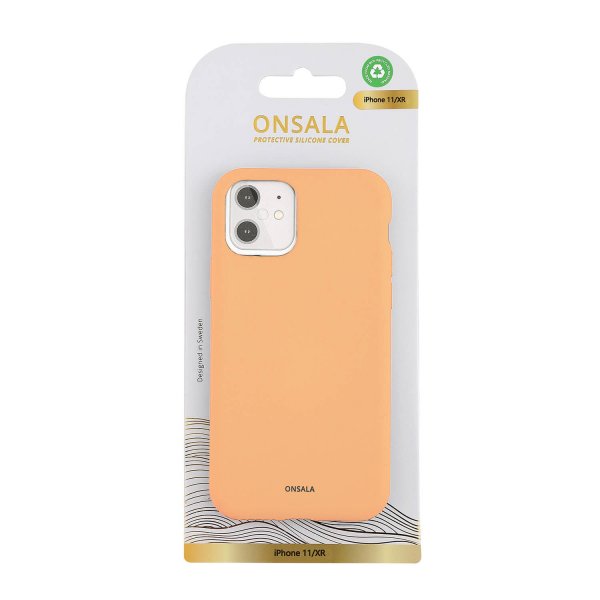 Onsala iPhone 11 Deksel Silicone Touch Apricot