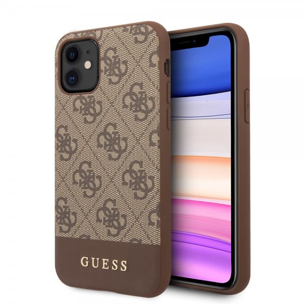 Guess iPhone 11 Deksel Stripe Cover Brun