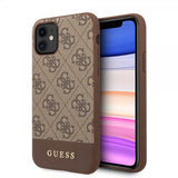 Guess iPhone 11 Deksel Stripe Cover Brun