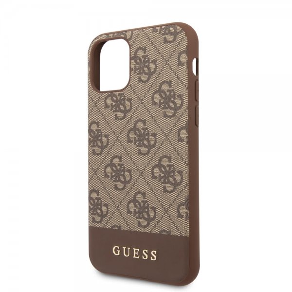 Guess iPhone 11 Deksel Stripe Cover Brun