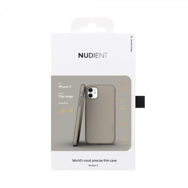 Nudient iPhone 11 Deksel Thin Case V3 Clay Beige