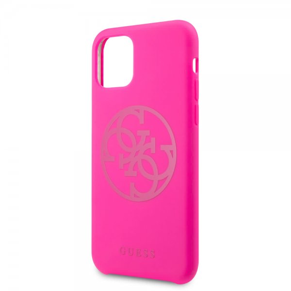 Guess iPhone 11 Deksel Tone on Tone Magenta