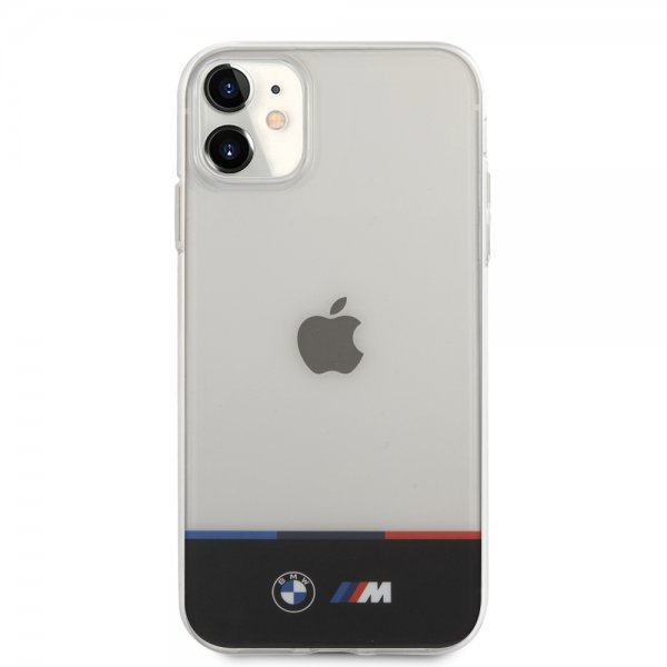 BMW iPhone 11 Deksel Tricolor Stripe Transparent