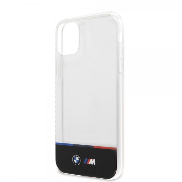BMW iPhone 11 Deksel Tricolor Stripe Transparent
