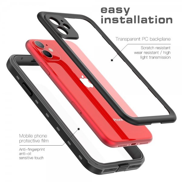 Redpepper iPhone 11 Deksel Vanntett IP68 Svart