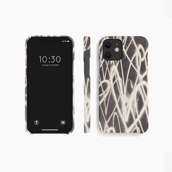 agood company iPhone 11 Deksel Plantebasert Graffiti Heart Black White