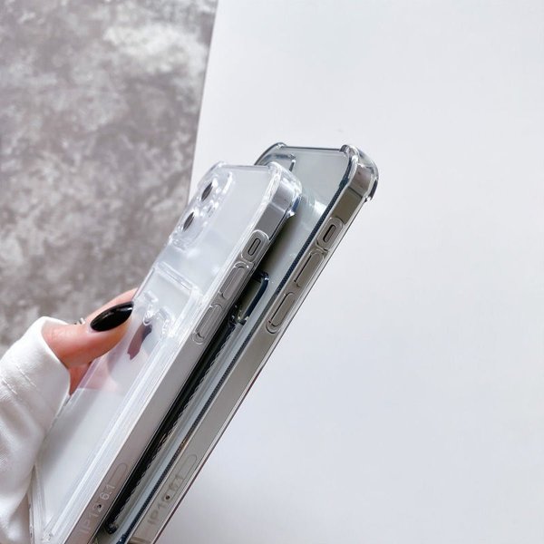 iPhone 11 Deksel Kortholder Støtsikker Grå