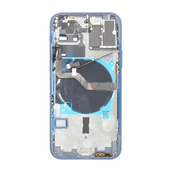 iPhone 12 bakside med komplett ramme OEM - blå