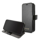 Guess iPhone 12 Mini Etui Skinntekstur Svart