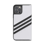 Adidas iPhone 12/iPhone 12 Pro Etui Bok Etui Hvit