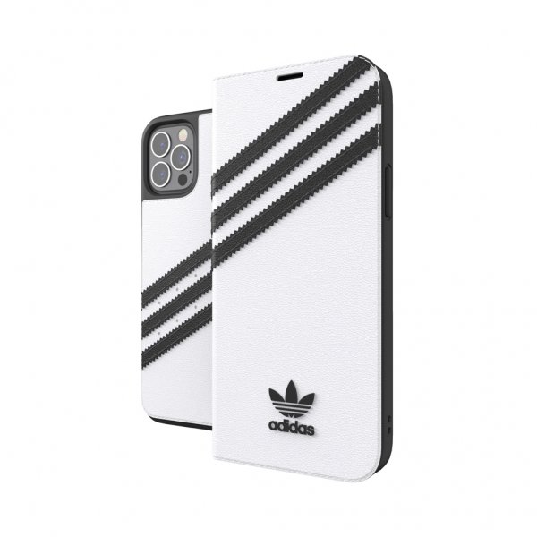 Adidas iPhone 12/iPhone 12 Pro Etui Bok Etui Hvit