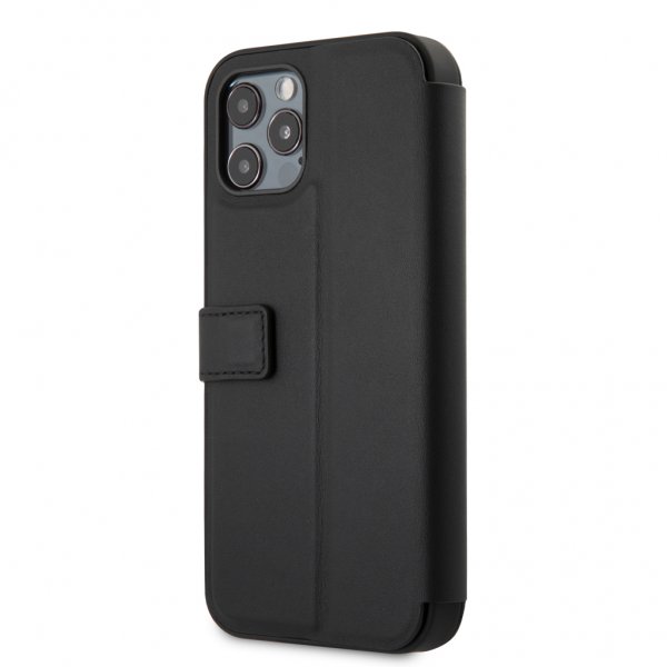 Ferrari iPhone 12/iPhone 12 Pro Etui Logo Perforert Svart
