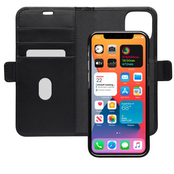 dbramante1928 iPhone 12/iPhone 12 Pro Etui Lynge Löstagbart Deksel Svart