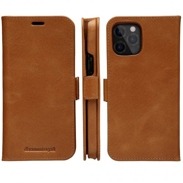 dbramante1928 iPhone 12/iPhone 12 Pro Etui Lynge Löstagbart Deksel Tan