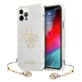 Guess iPhone 12/iPhone 12 Pro Deksel 4G Logo Gull Klar