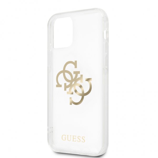 Guess iPhone 12/iPhone 12 Pro Deksel 4G Logo Gull Klar