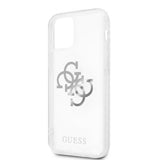 Guess iPhone 12/iPhone 12 Pro Deksel 4G Logo Sølv Klar